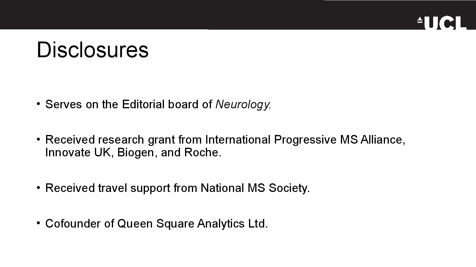 Slide 2: Disclosures