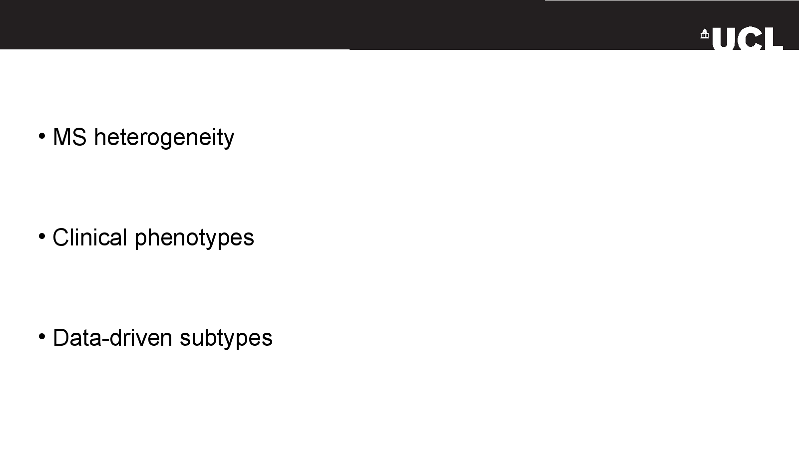 Slide 4: Data-driven subtypes