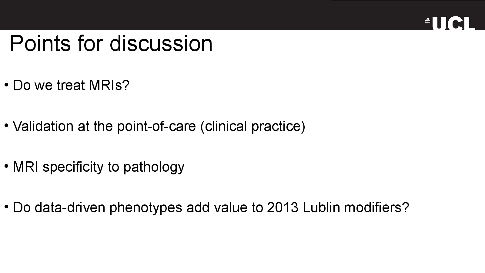 Slide 19: Points for discussion