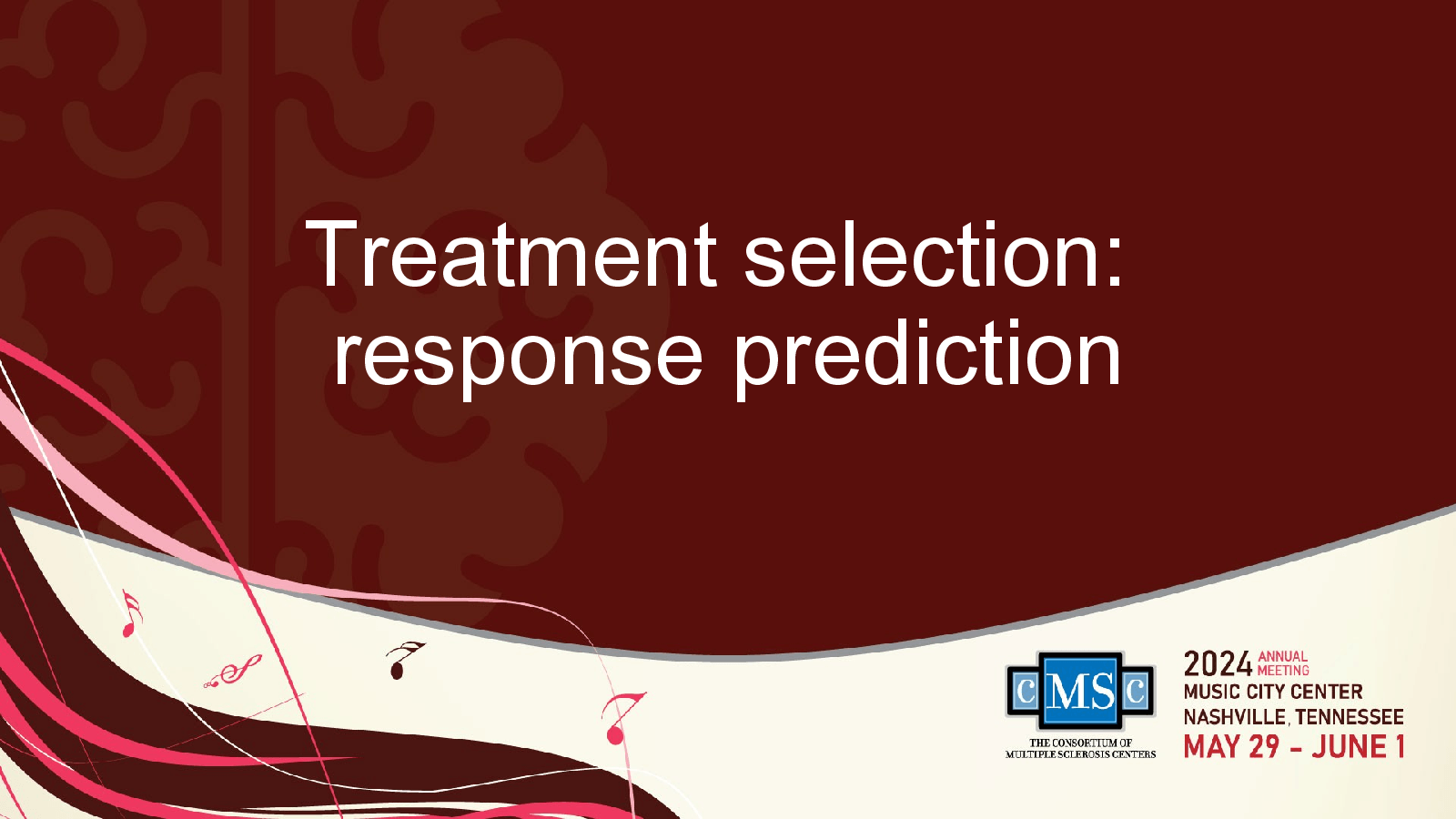 Slide 12: Treatment selection: response prediction