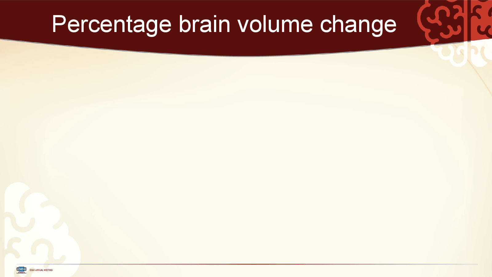 Slide 19: Percentage brain volume change