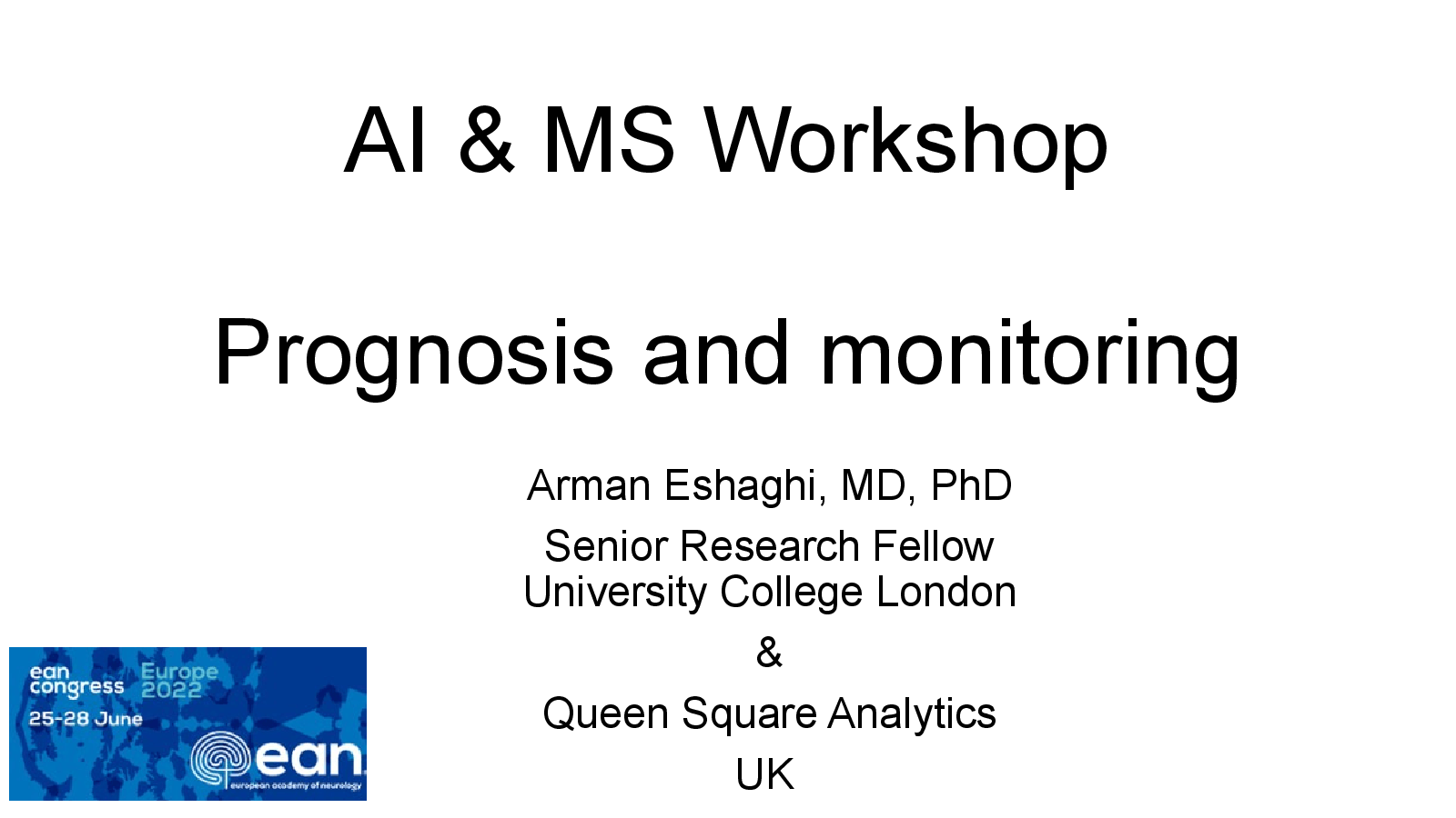 Slide 1: AI & MS Workshop