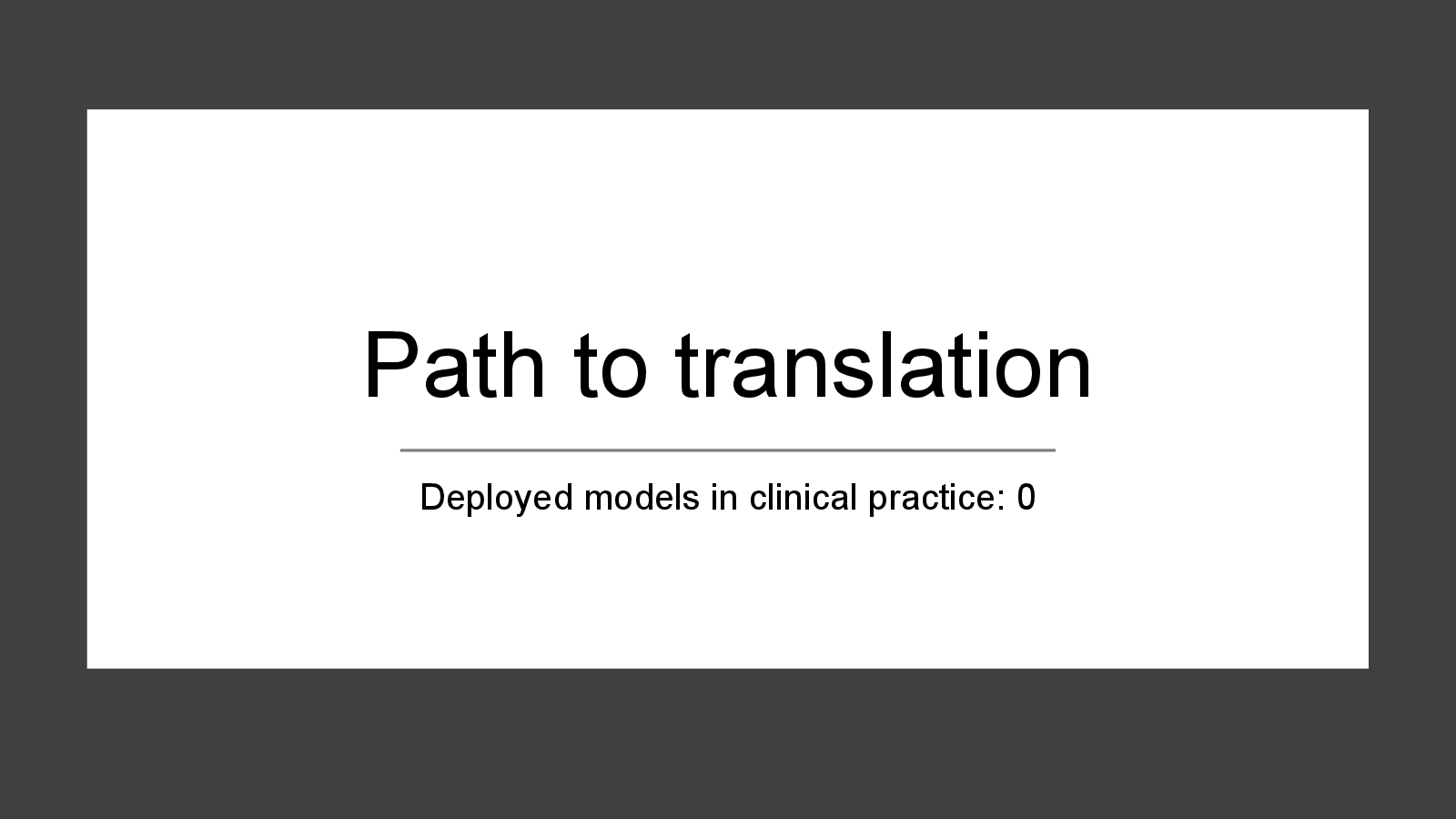 Slide 22: Path to translation