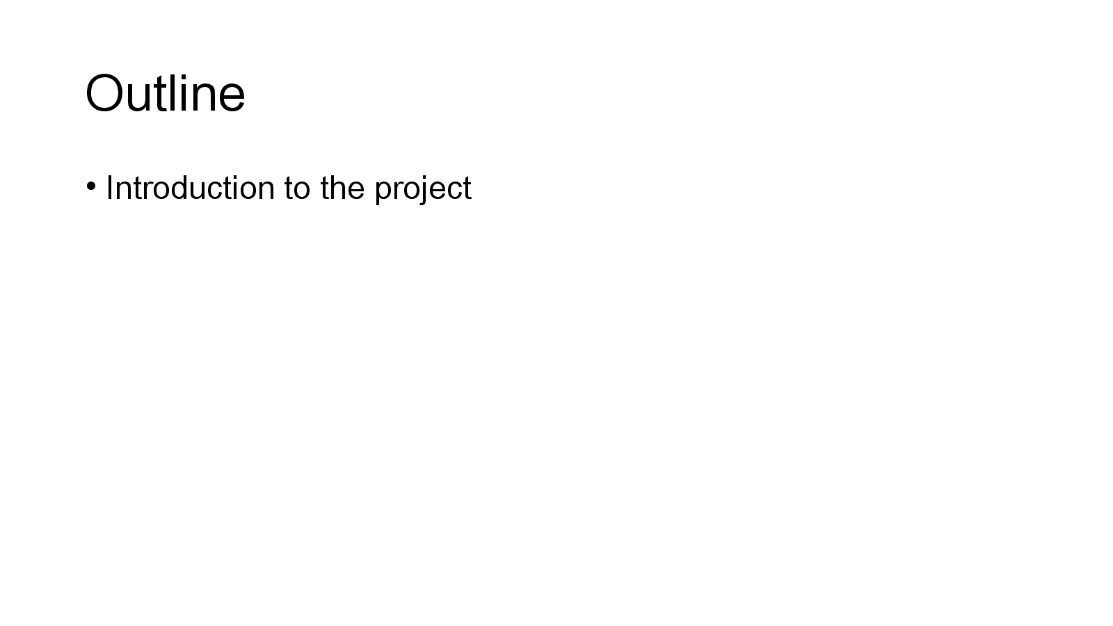 Slide 2: Outline
