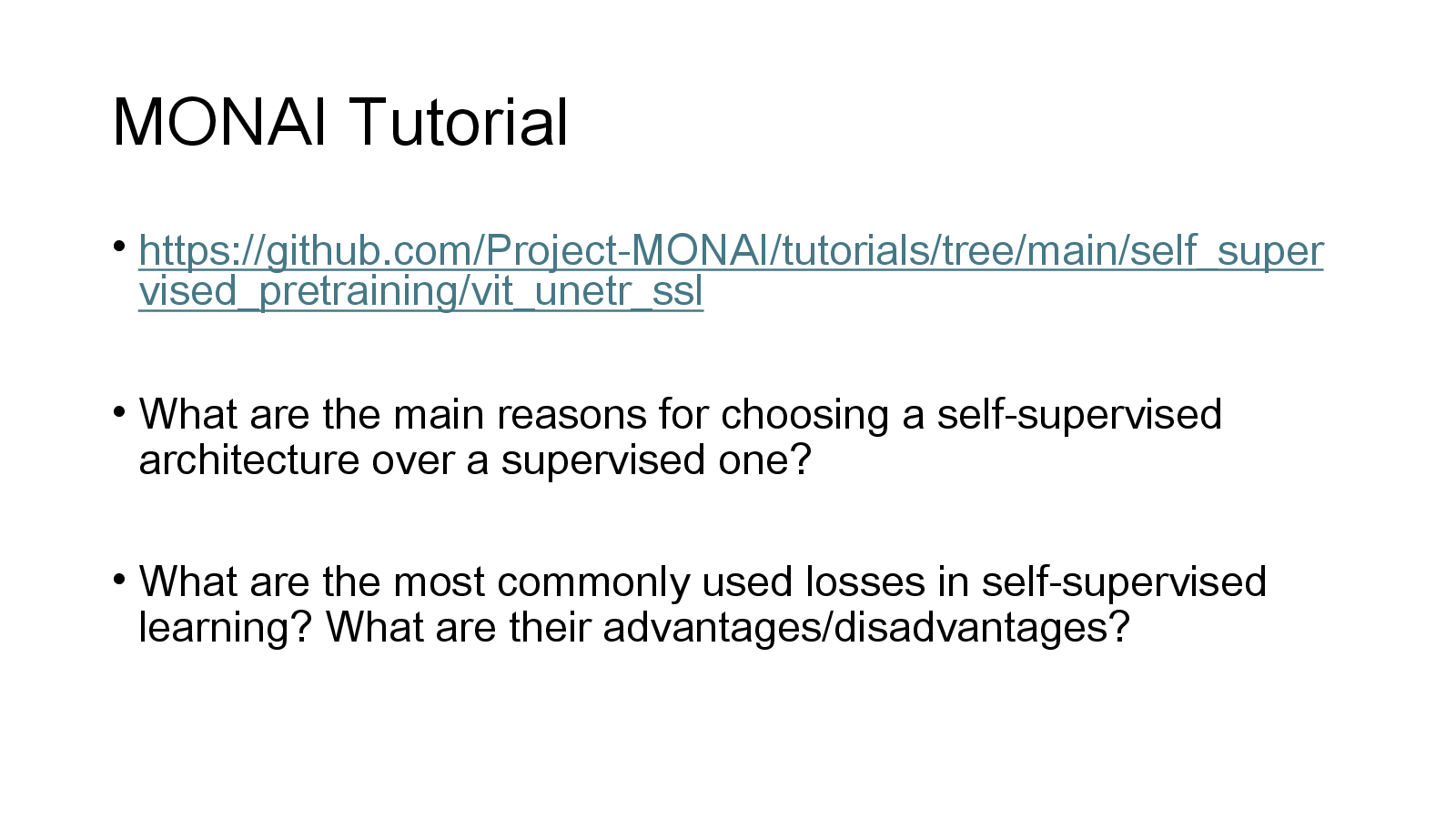Slide 6: MONAI Tutorial