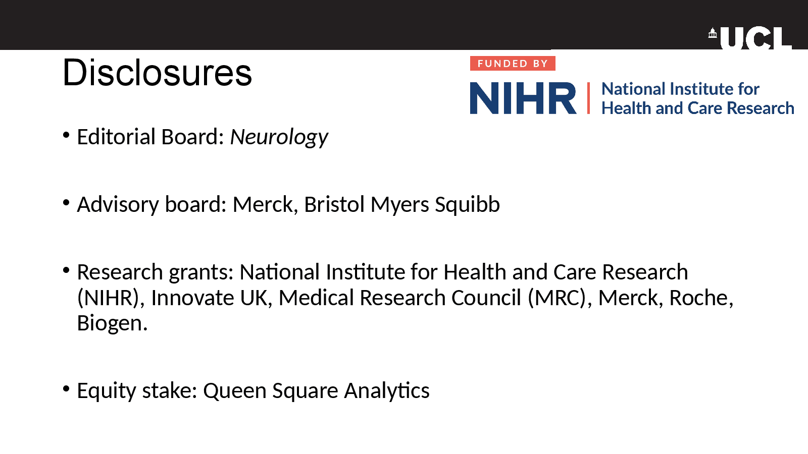 Slide 2: Disclosures