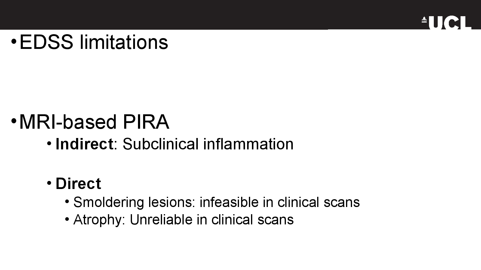 Slide 15: EDSS limitations