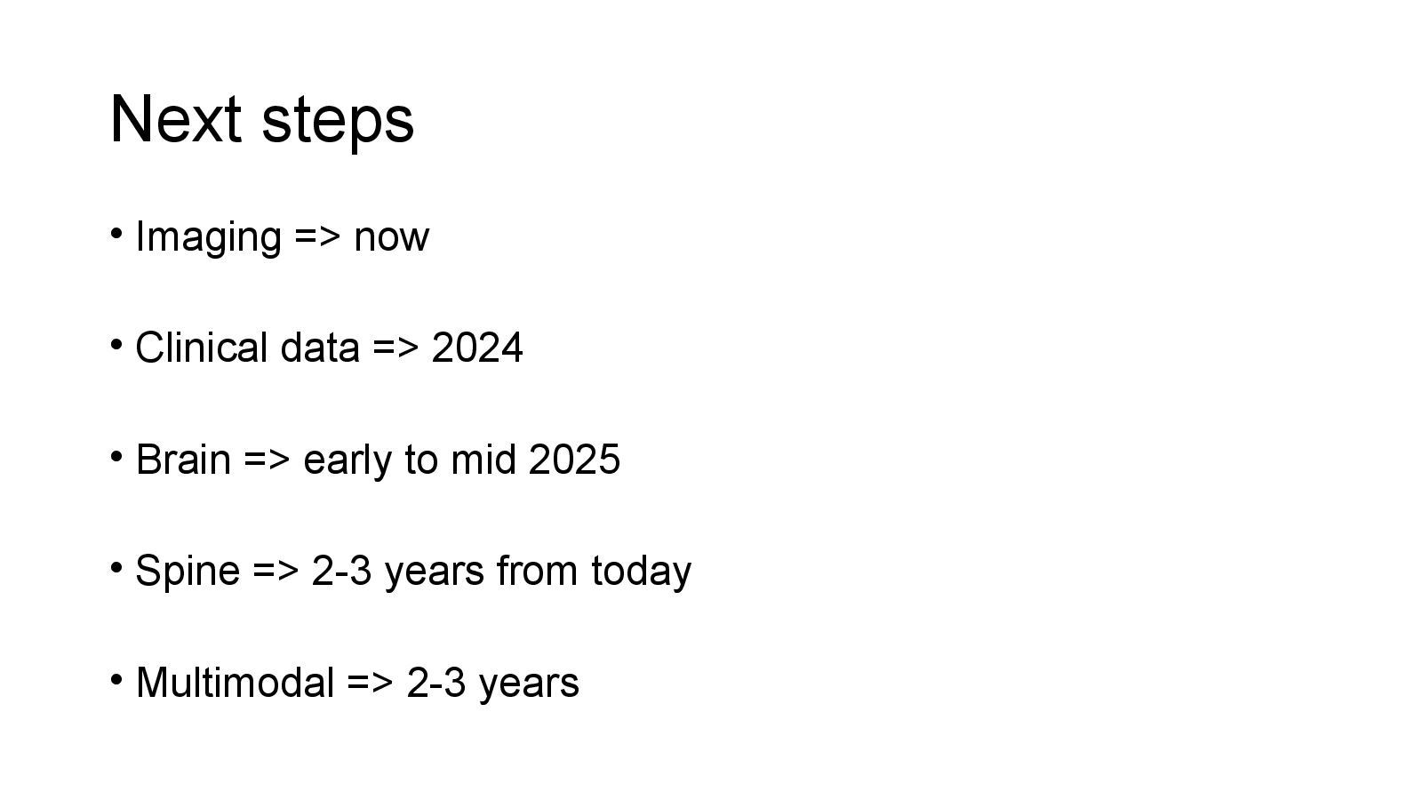 Slide 12: Next steps