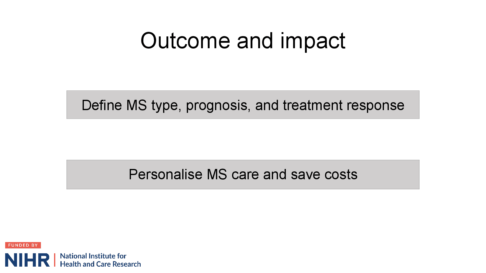Slide 13: Define MS type, prognosis, and treatment response