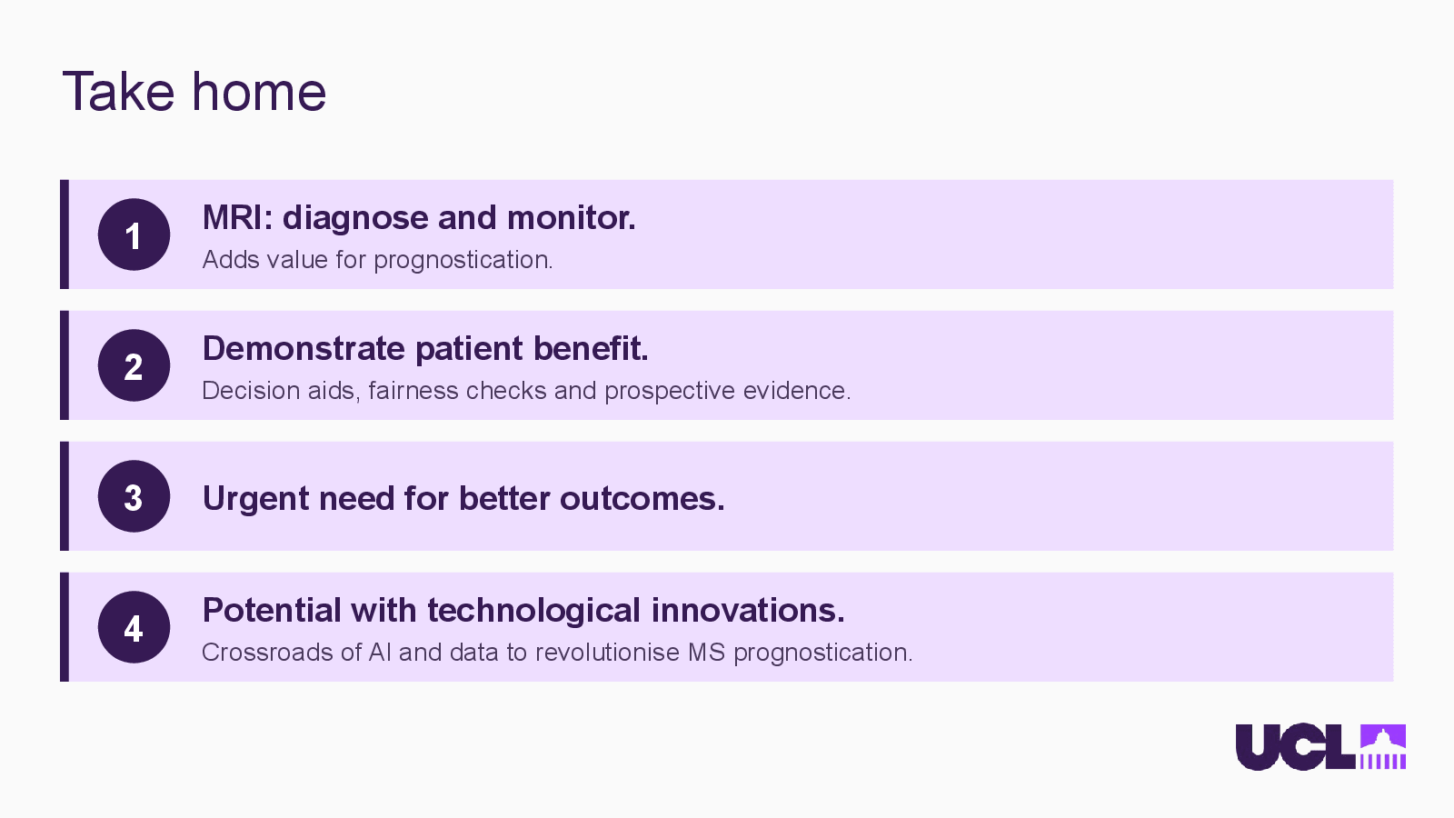Slide 16: Take home