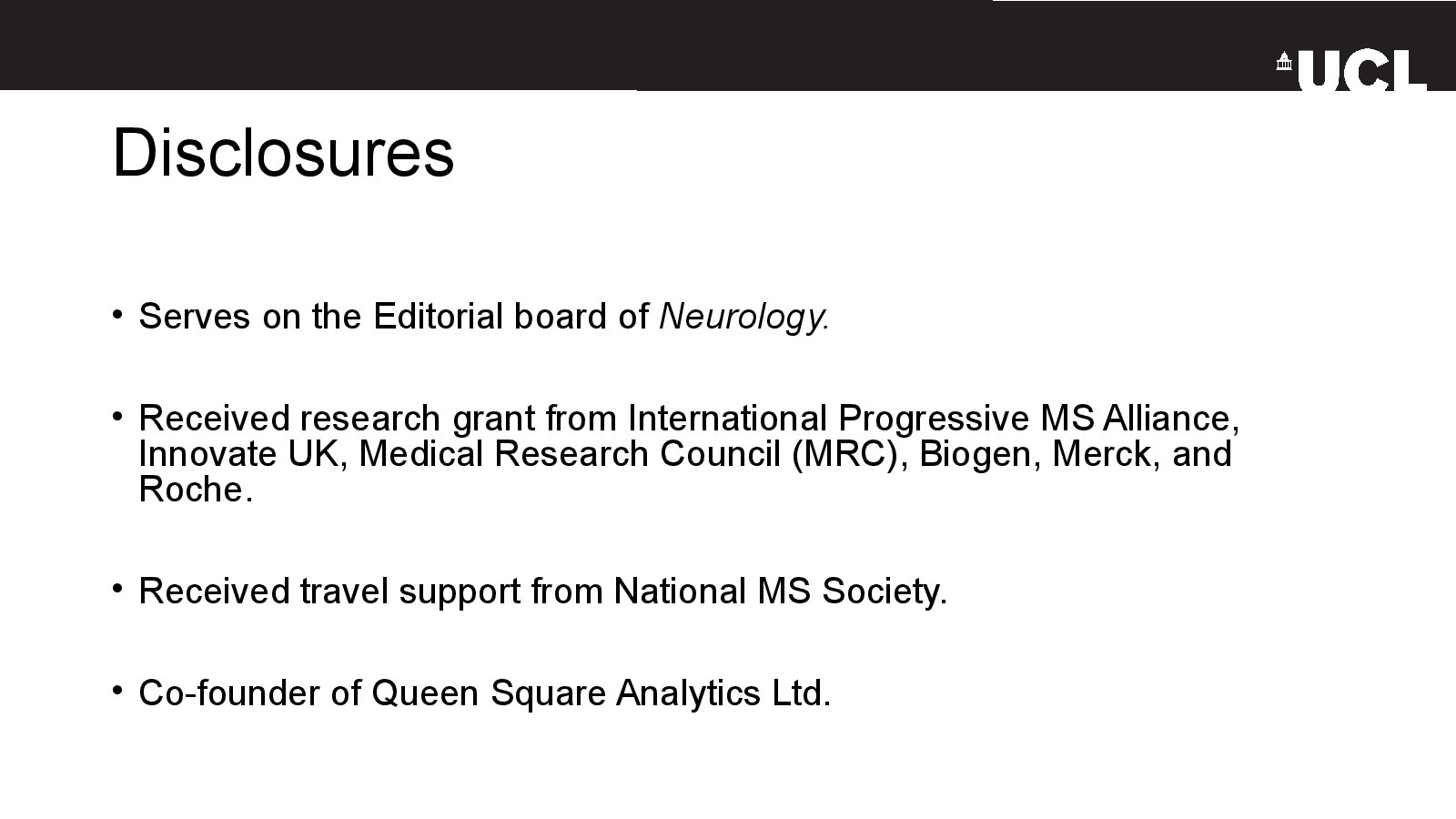 Slide 2: Disclosures