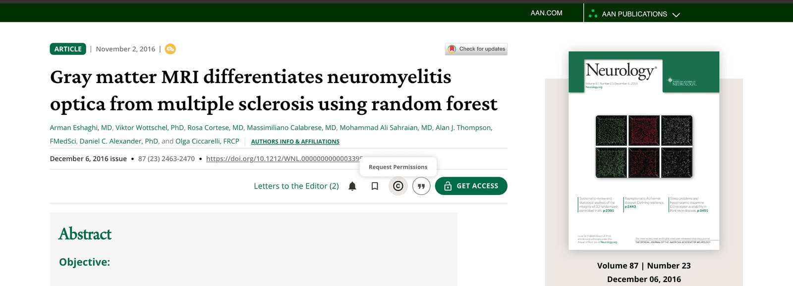 Grey matter MRI tells neuromyelitis optica apart from MS