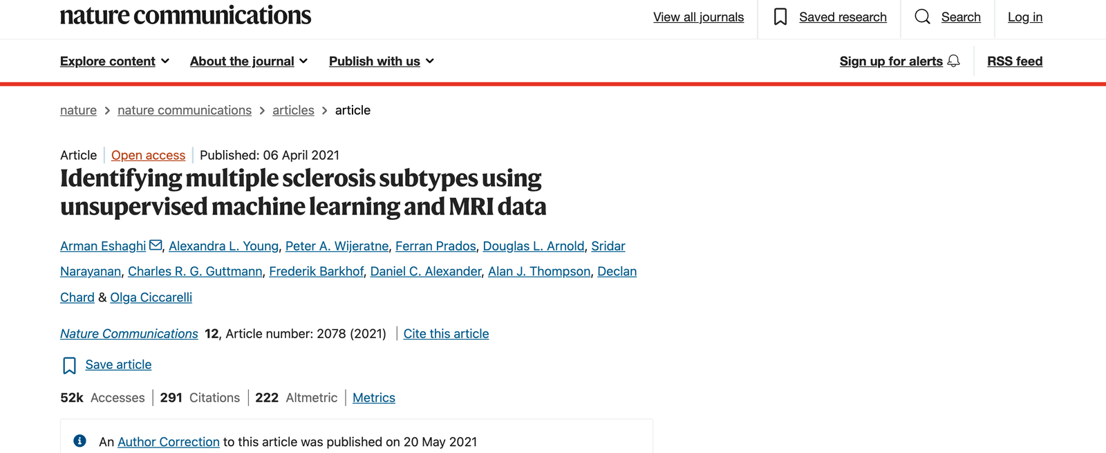 Machine learning finds three MRI-based subtypes of multiple sclerosis